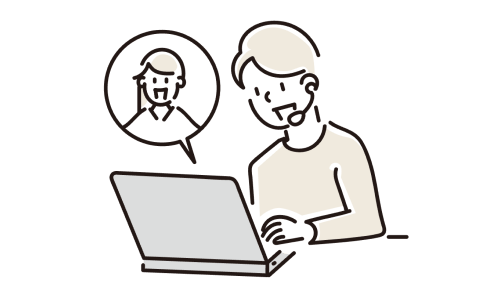 リモートワークのイラスト